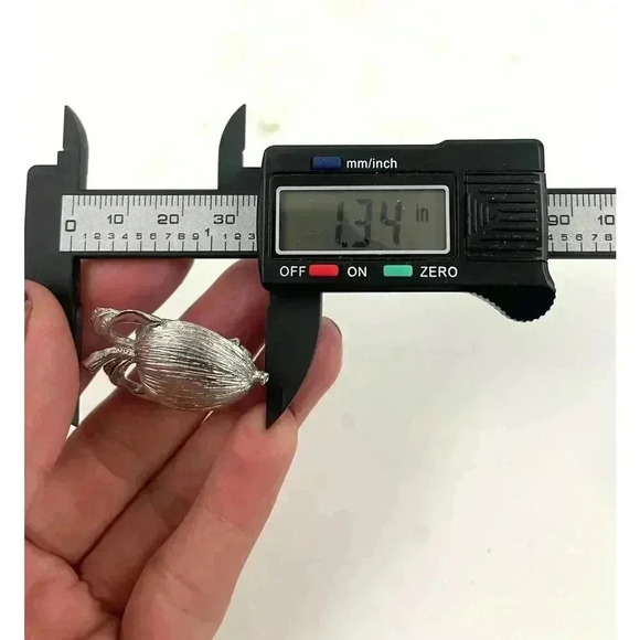 VTG Sarah Coventry Apple Brooch & Matching Earrings Silver Toned Adam's Delight - Picture 9 of 10